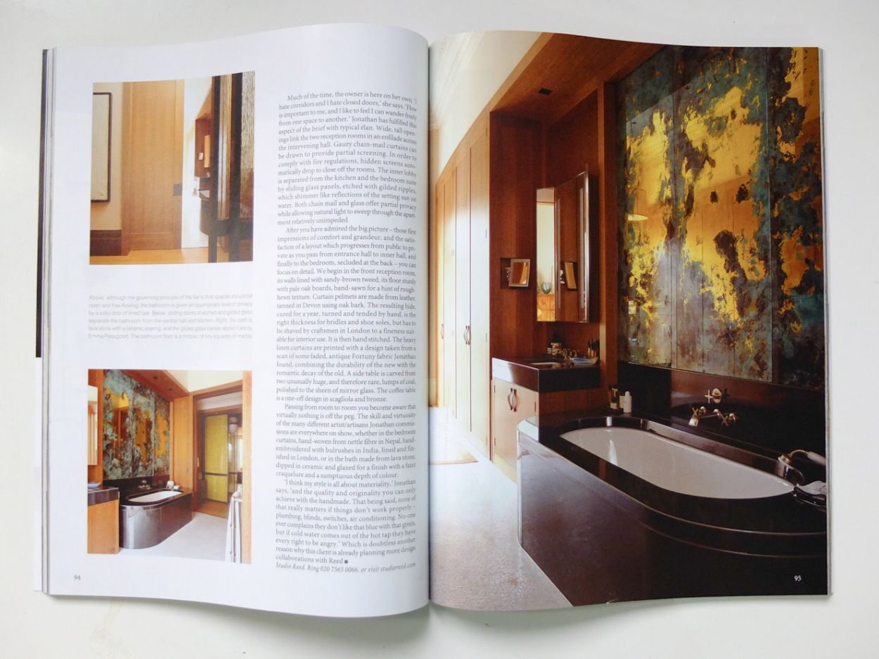 World of Interiors feature on ensuite bathroom.