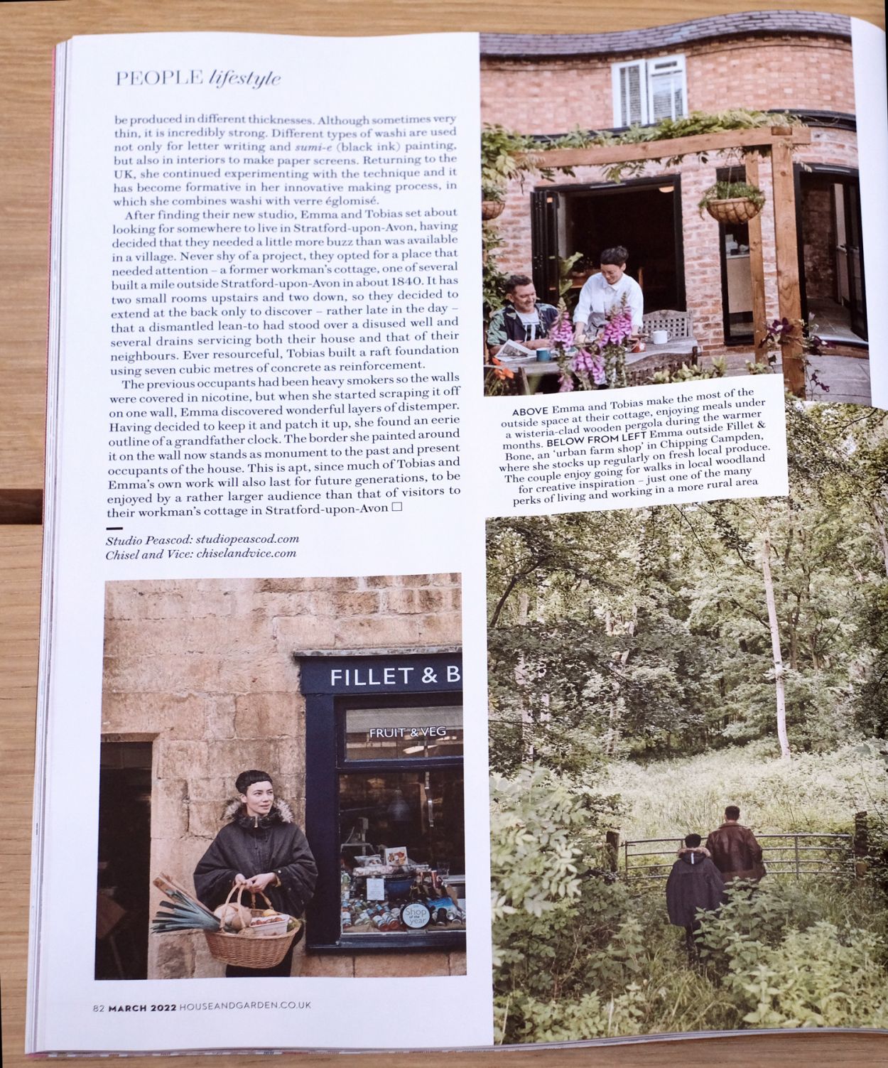 House and Garden People profile piece on Peascod out.