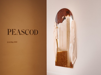 Exhibition photo showing the text