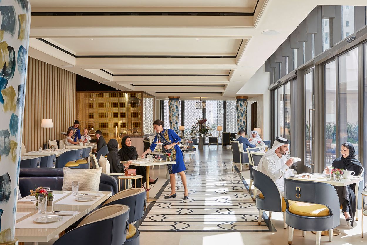 Mandarin Oriental Doha Tea Lounge.